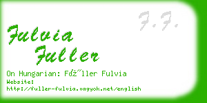 fulvia fuller business card